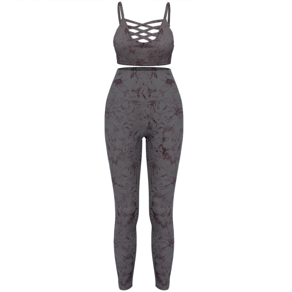 Tie Dye Yoga Sports Suit Workout Suit