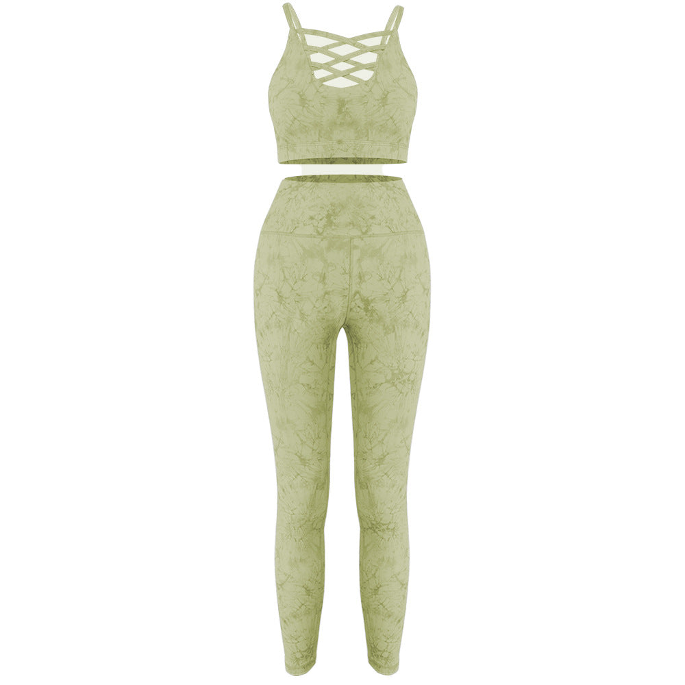 Tie Dye Yoga Sports Suit Workout Suit