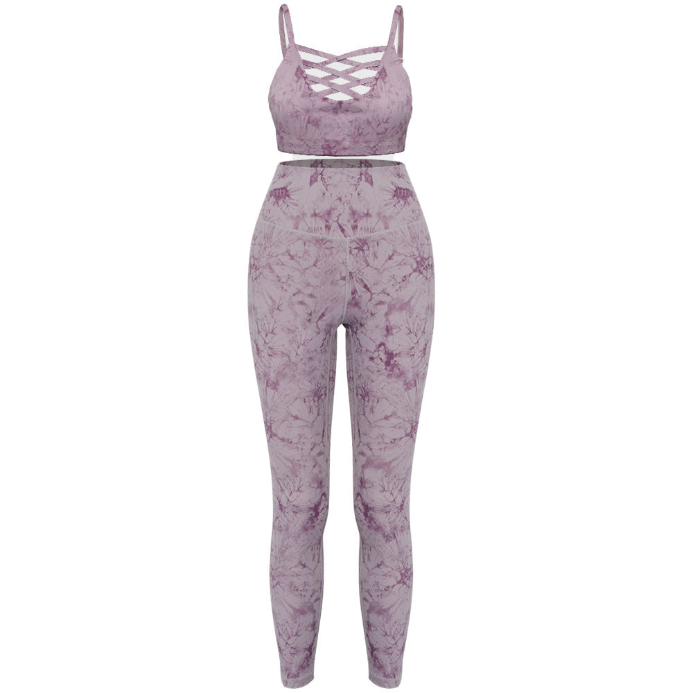 Tie Dye Yoga Sports Suit Workout Suit