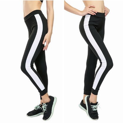 Women Running Pants Slim Fitness Leggings Patchwork Elastic Sport Pants Yoga Leggins Gym Training Trousers