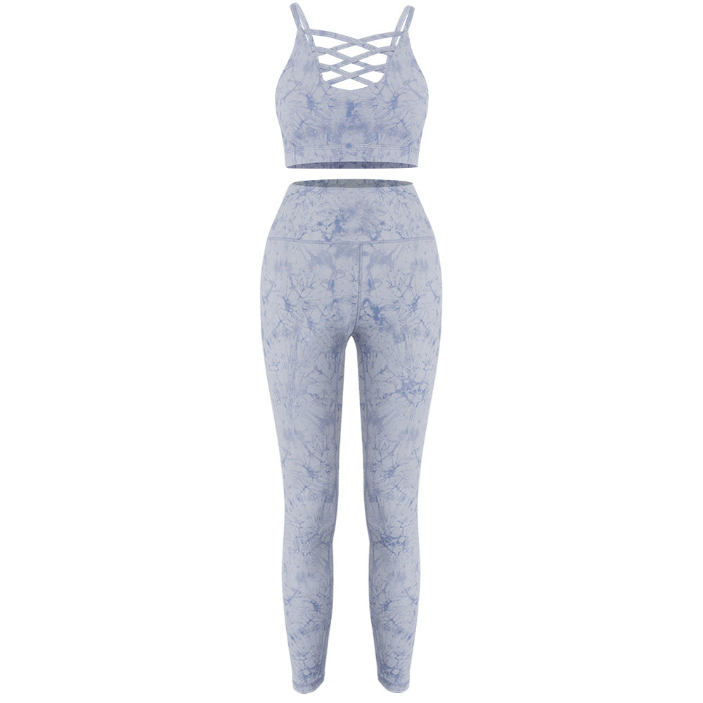 Tie Dye Yoga Sports Suit Workout Suit